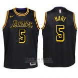 Camiseta Nino Los Angeles Lakers Josh Hart Ciudad #5 2017-18 Negro