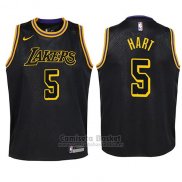 Camiseta Nino Los Angeles Lakers Josh Hart Ciudad #5 2017-18 Negro