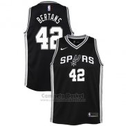 Camiseta Nino San Antonio Spurs Davis Bertans Icon #42 2017-18 Negro