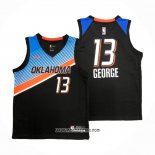 Camiseta Oklahoma City Thunder Paul George #13 Ciudad 2020-21 Negro