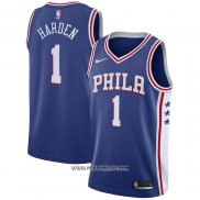 Camiseta Philadelphia 76ers James Harden #1 Icon Azul