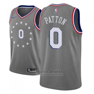 Camiseta Philadelphia 76ers Justin Patton #0 Ciudad 2018-19 Gris