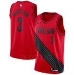 Camiseta Portland Trail Blazers C.j. McCollum #3 2017-18 Rojo