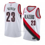 Camiseta Portland Trail Blazers Cameron Oliver #23 Association 2018 Blanco