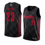 Camiseta Portland Trail Blazers Cameron Oliver #23 Ciudad 2018 Negro