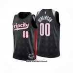 Camiseta Portland Trail Blazers Jordan Henderson #00 Ciudad 2024-25 Negro