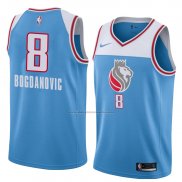 Camiseta Sacramento Kings Bogdan Bogdanovic #8 Ciudad 2018 Azul