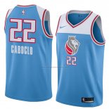 Camiseta Sacramento Kings Bruno Caboclo #22 Ciudad 2018 Azul