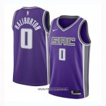 Camiseta Sacramento Kings Tyrese Haliburton #0 Icon 2020-21 Negro