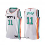 Camiseta San Antonio Spurs Joshua Primo #11 Ciudad 2021-22 Blanco