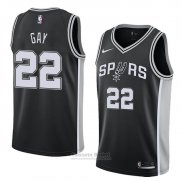 Camiseta San Antonio Spurs Rudy Gay Icon #22 2017-18 Negro