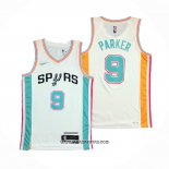 Camiseta San Antonio Spurs Tony Parker #9 Ciudad 2021-22 Blanco