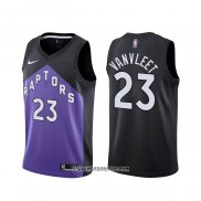 Camiseta Toronto Raptors Fred VanVleet #23 Earned 2020-21 Negro Violeta