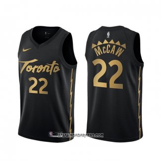 Camiseta Toronto Raptors Patrick Mccaw #22 Ciudad 2019-20 Negro