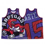 Camiseta Toronto Raptors Vince Carter #15 Mitchell & Ness Big Face Violeta