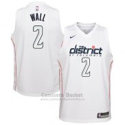 Camiseta Washington Wizards Wall Ciudad #2 2017-18 Blanco