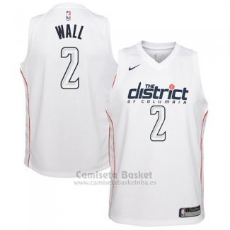 Camiseta Washington Wizards Wall Ciudad #2 2017-18 Blanco