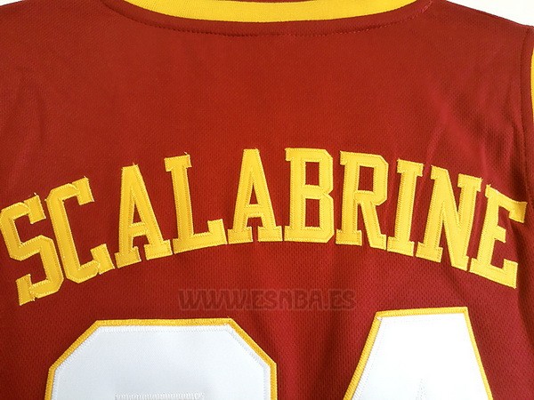 Camiseta NCAA USC Brian Scalabrine #24 Rojo